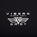 Viberg Boot t-shirt logo close-up