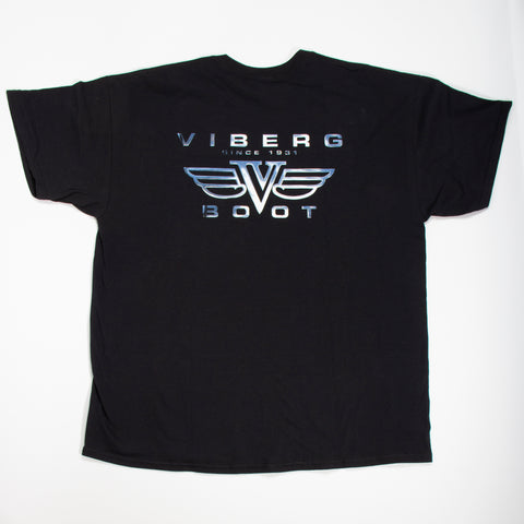 Viberg Boot t-shirt chrome logo, back