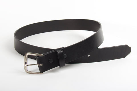 Viberg Black Leather Belt Buckle